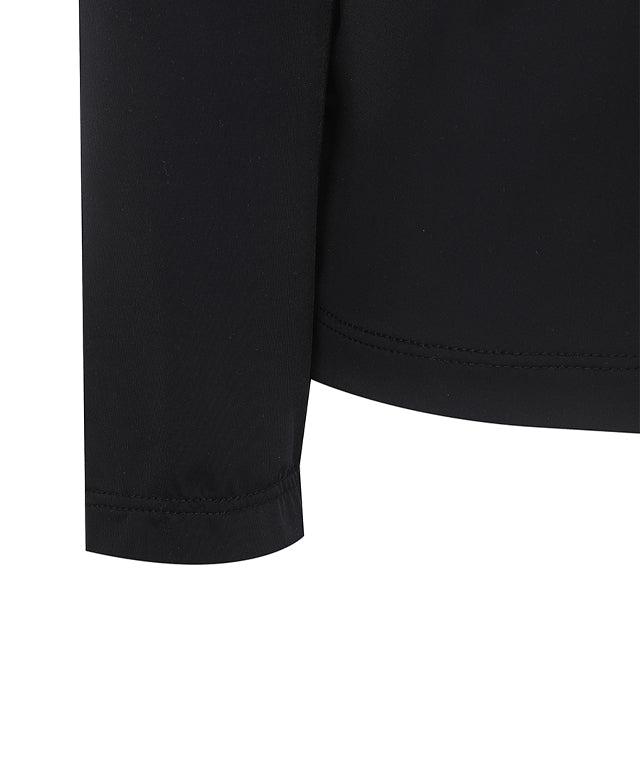 Women's Shoulder Point Long T-Shirt - Black