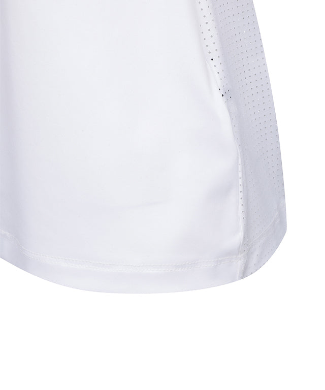 Women's Shoulder Point Long T-Shirt - White