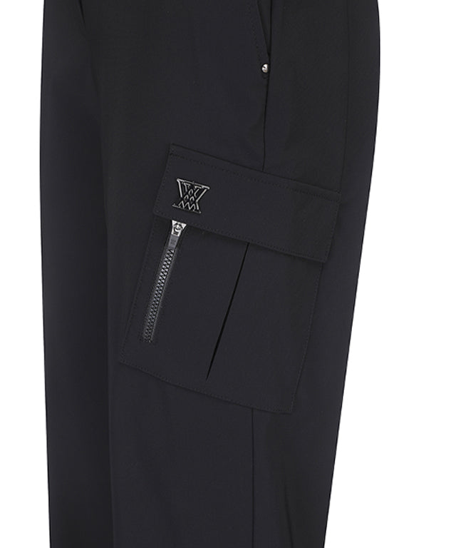 Women's Tricot Jogger Long Pants- Black