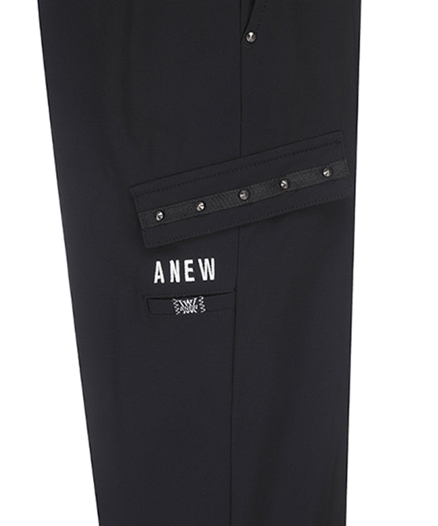 Women's Tricot Jogger Long Pants- Black
