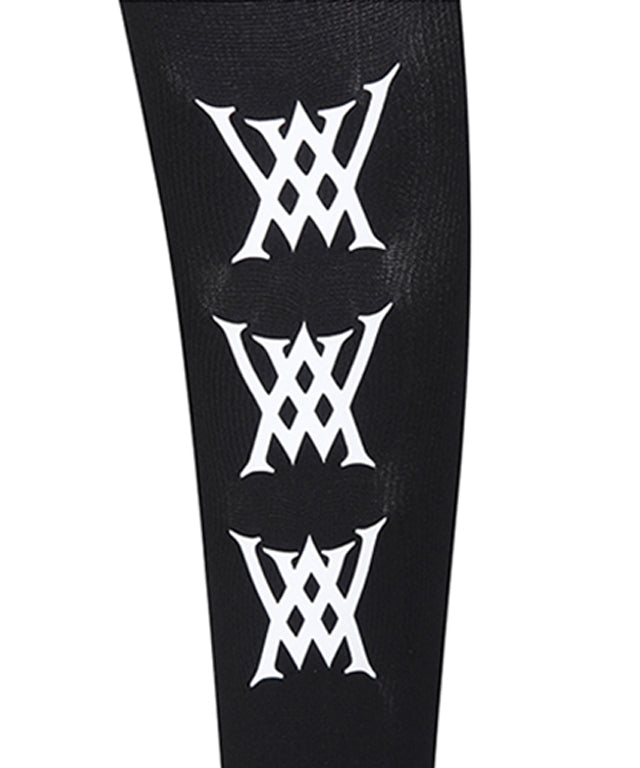 Triple Logo Color Block Stockings - Black