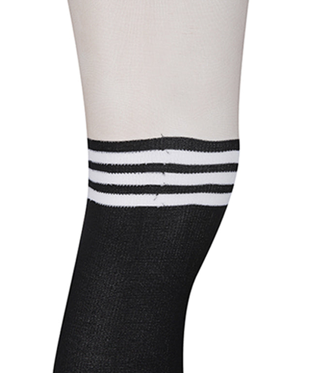 Triple Logo Color Block Stockings - Black
