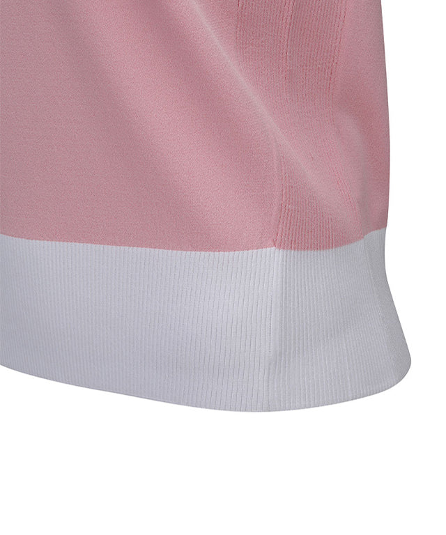 Women's V-Neck Sweater Vest - Light Pink