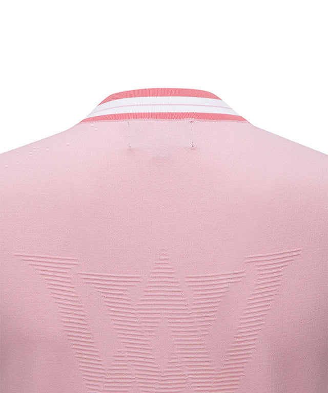 Women's V-Neck Sweater Vest - Light Pink