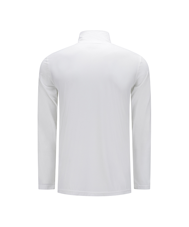 Men's Cold Fabric High Neck T-Shirt - White