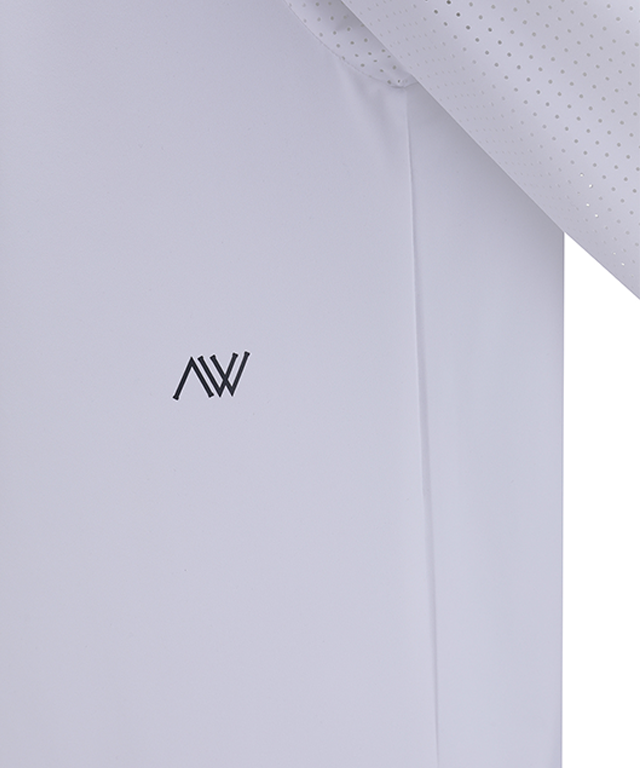 Men's Sleeve Ventilation Cold Fabric Long T-Shirt - White