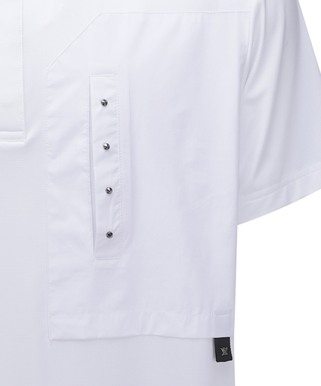 Men's Front Chest Pocket Short T-Shirt - White