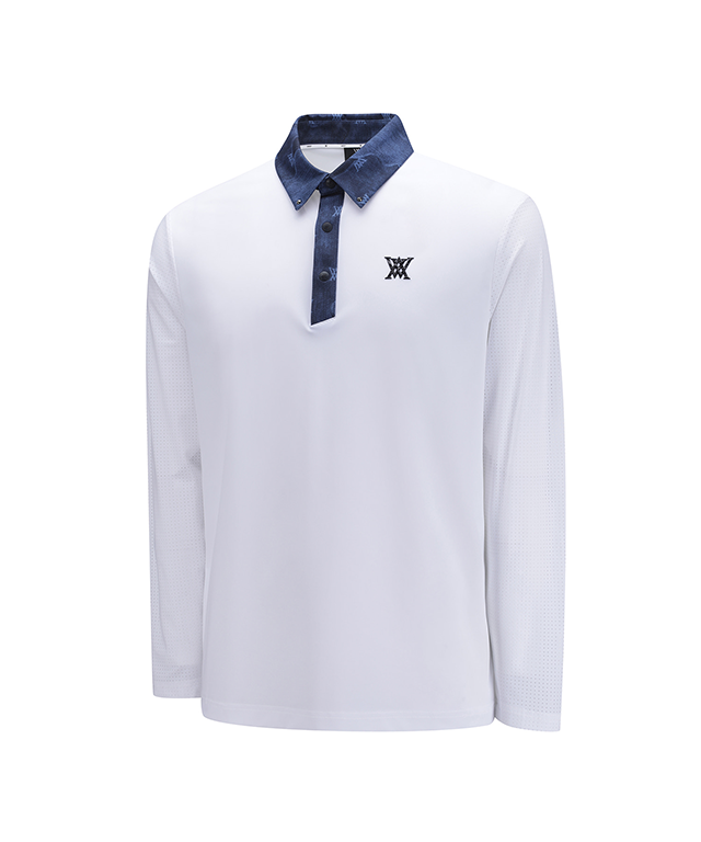 Men's Sleeve Ventilation Cold Fabric Long T-Shirt - White