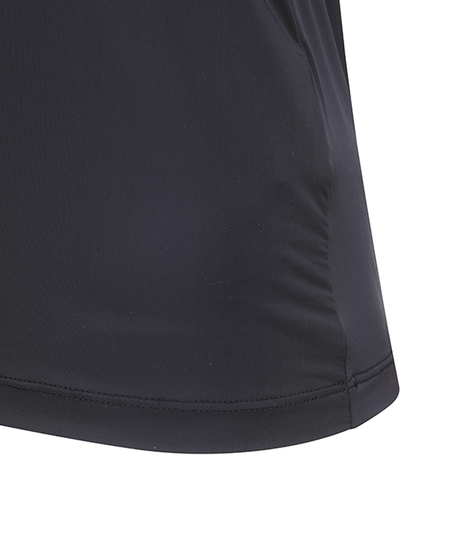 Women's Cold Fabric High Neck T-Shirt - Black