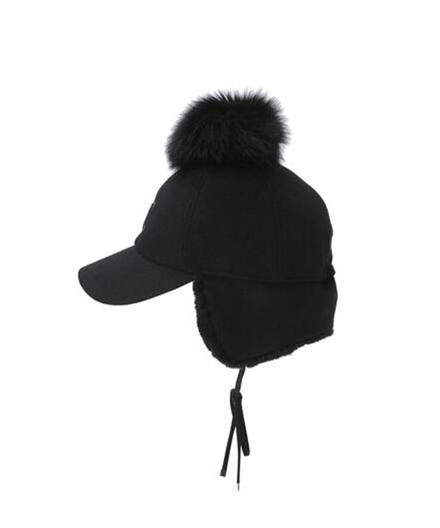 Wool Knit Ball Cap - Black