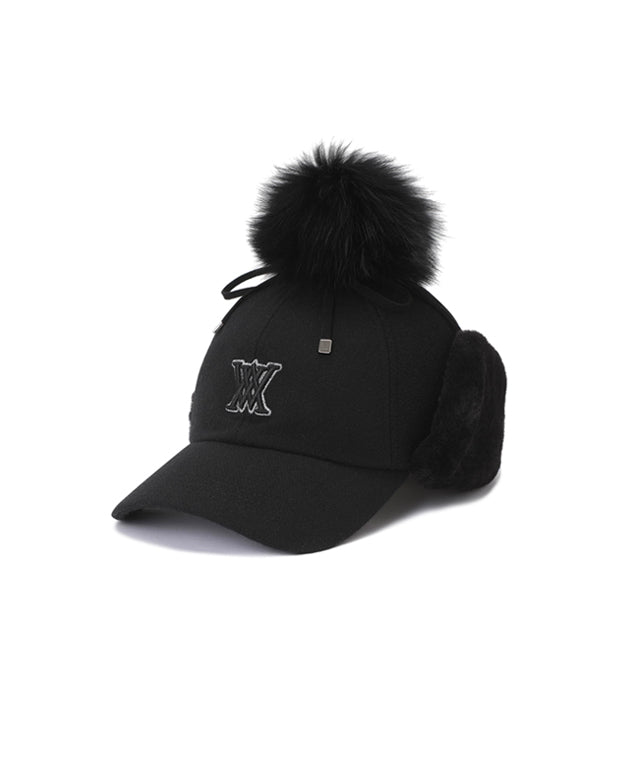 Wool Knit Ball Cap - Black