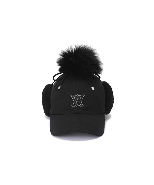 Wool Knit Ball Cap - Black