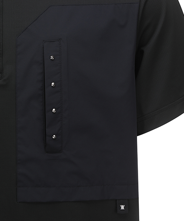 Men's Front Chest Pocket Short T-Shirt - Black – Anew Golf USA