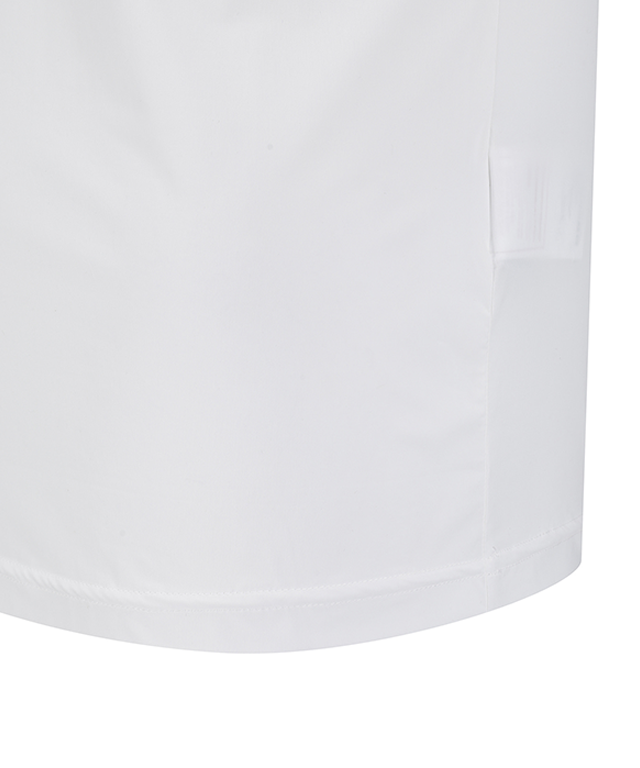 Men's Cold Fabric High Neck T-Shirt - White