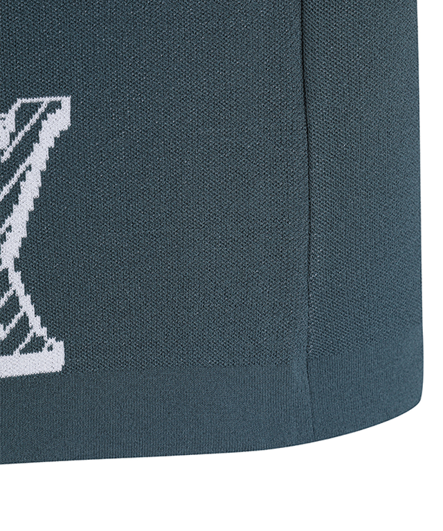 Men's Pixel Logo Point Short Sweater - Green
