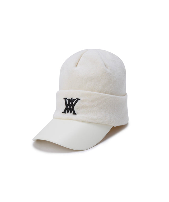 Men's Simple Wool Knit Cap - White