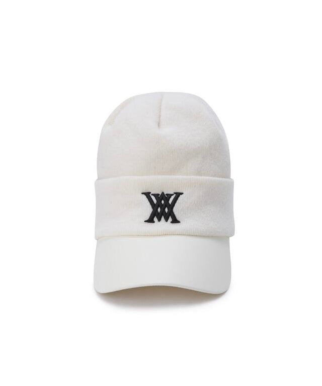 Men's Simple Wool Knit Cap - White