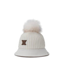 Women's Woven Knit Mix Bucket Hat - Off White